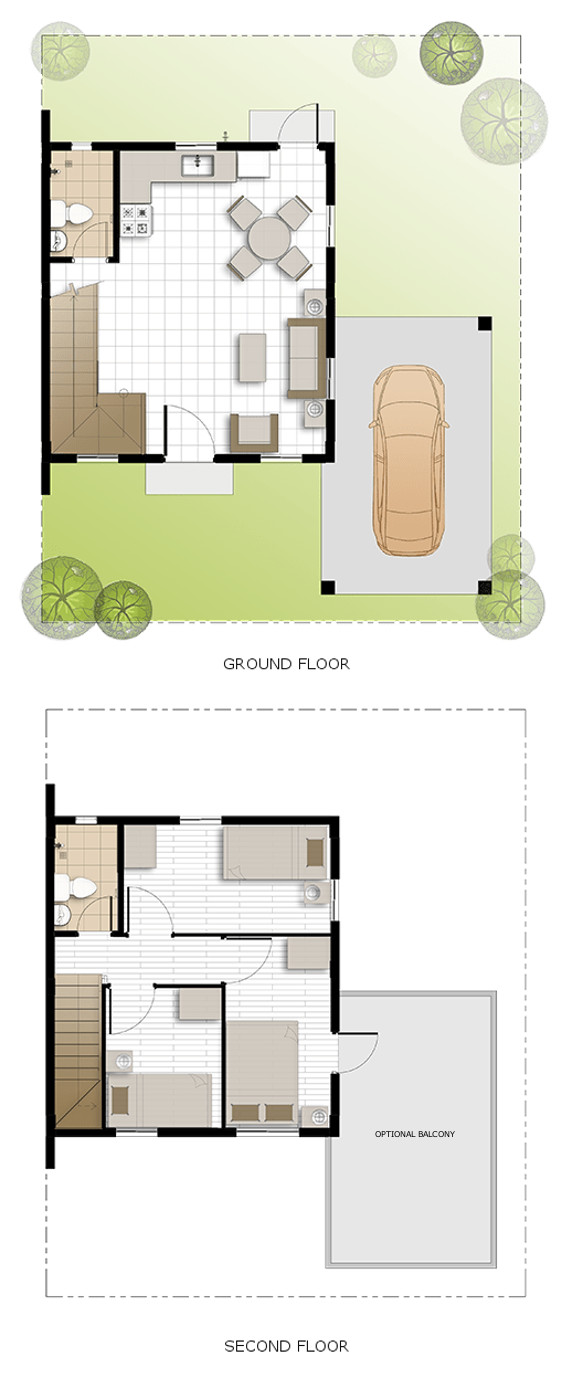 Cara Floor Plan House and Lot in Antipolo